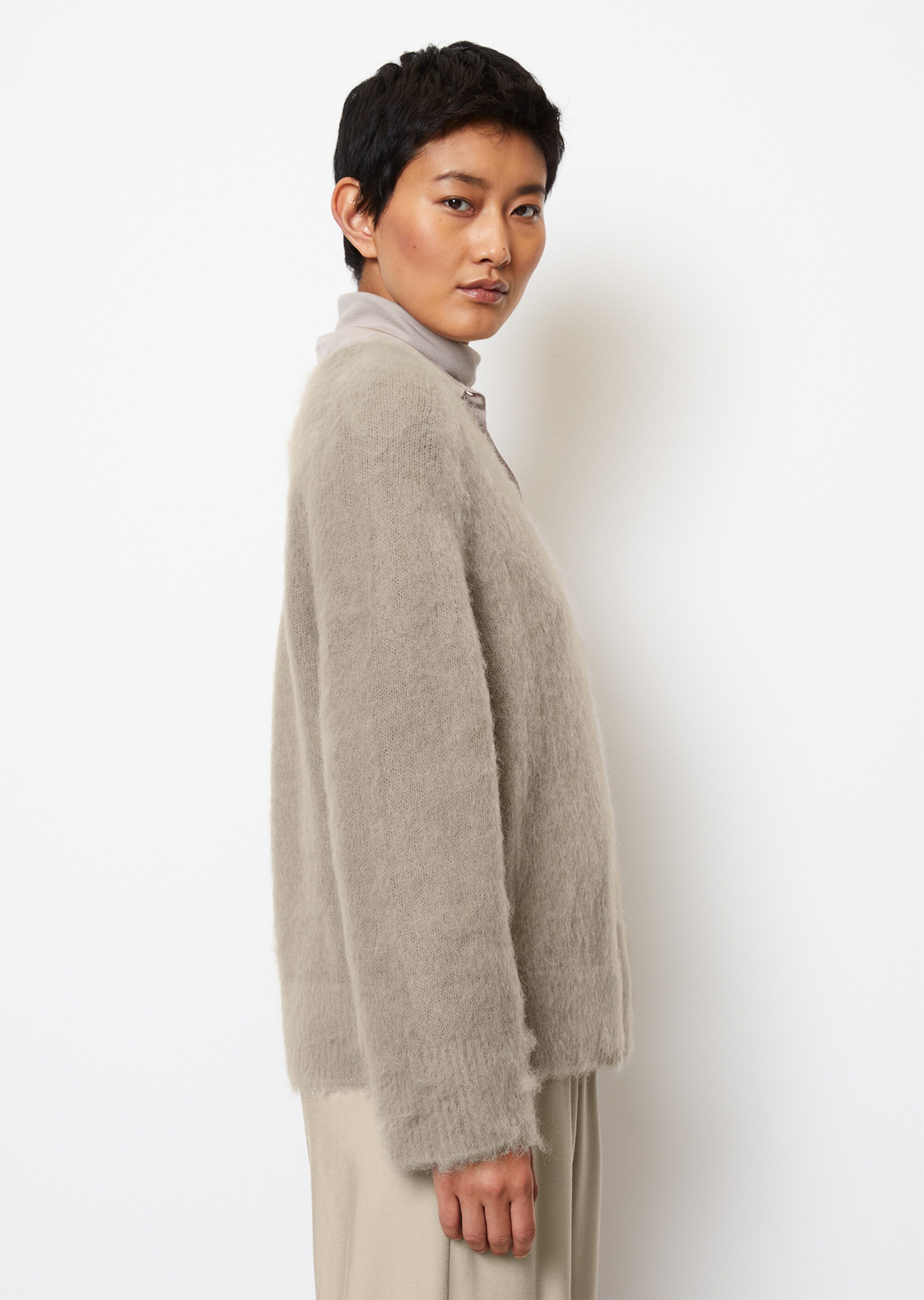 Kuscheliger Flausch-Pullover oversized aus Mohair-Wolle-Mix