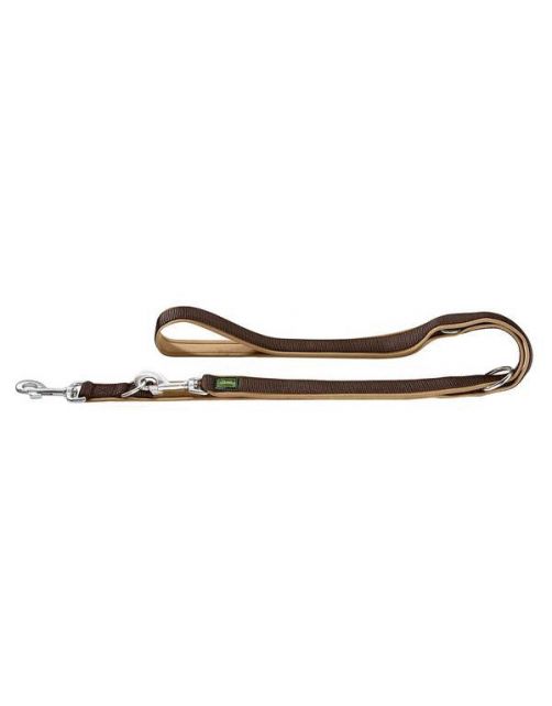 Hunter Trainingslijn Neopren Nylon Bruin&Caramel - Hondenriem