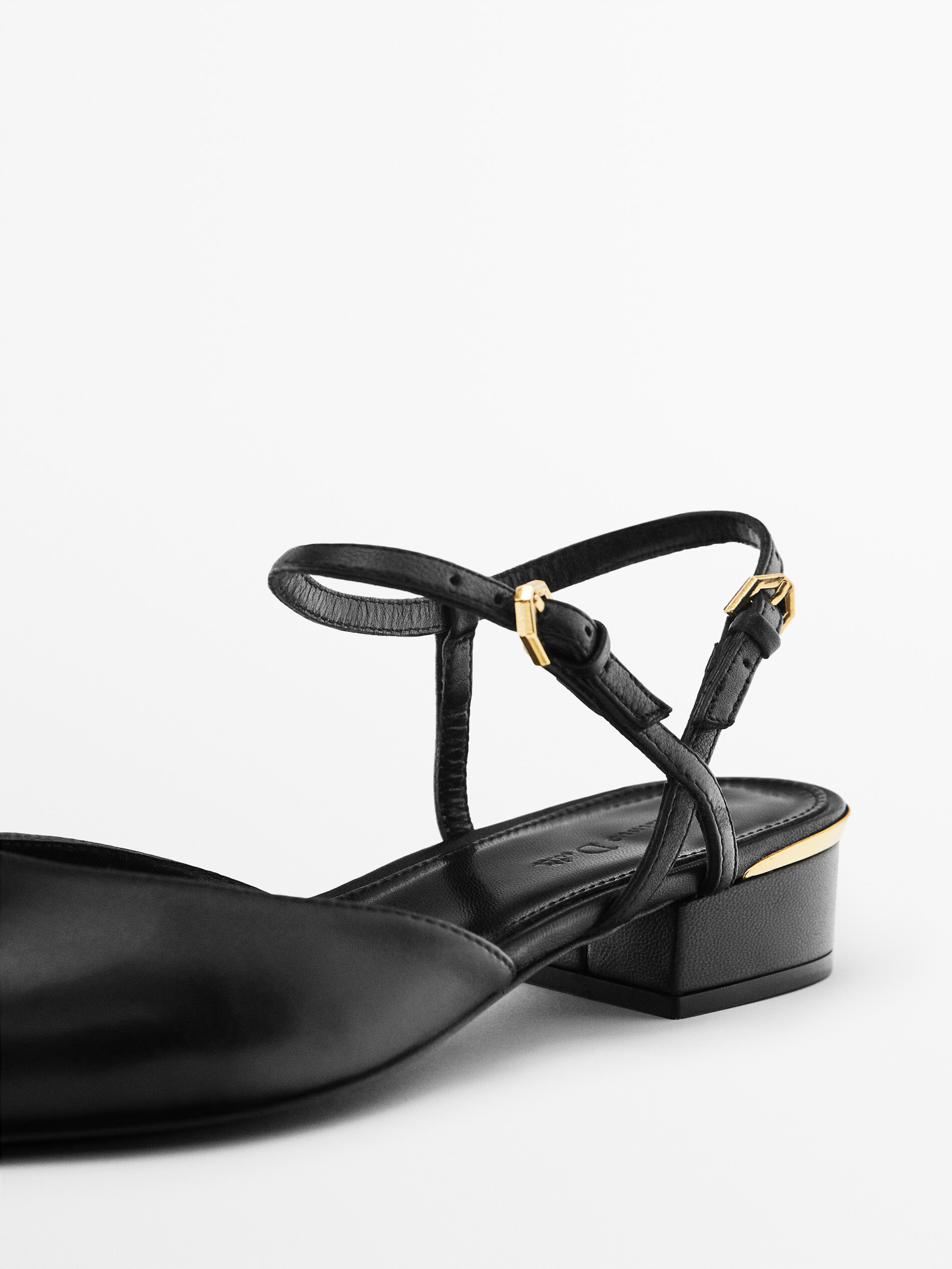 Zapato tacón destalonado skin - PRETO