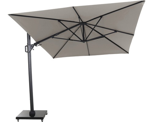 Zwevende parasol Sunset N+ 350 x 260 cm polyester taupe