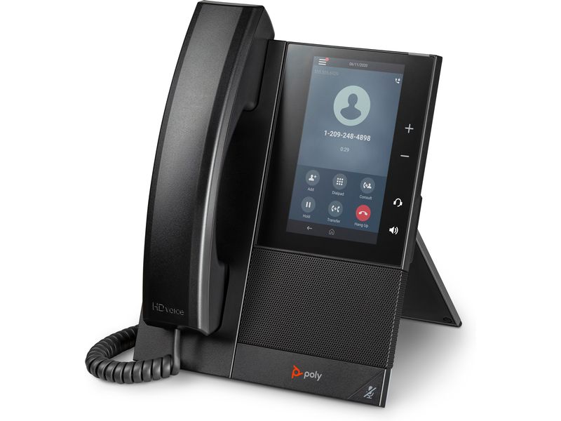 HP Tischtelefon Poly CCX 505 SIP Schwarz Business-Media-Tischtelefon der Mittelklasse mit Farb-Touchscreen