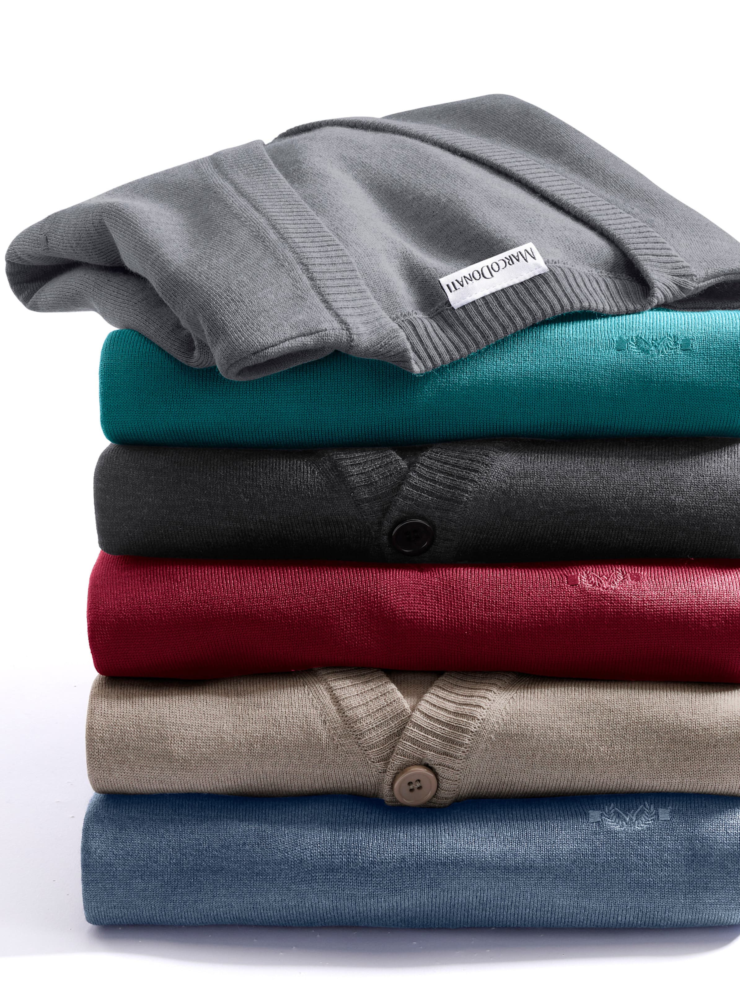 Marco Donati Cardigan in grau-meliert