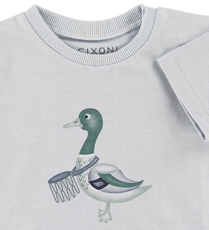 Fixoni T-Shirt - Hellblau m. Geist