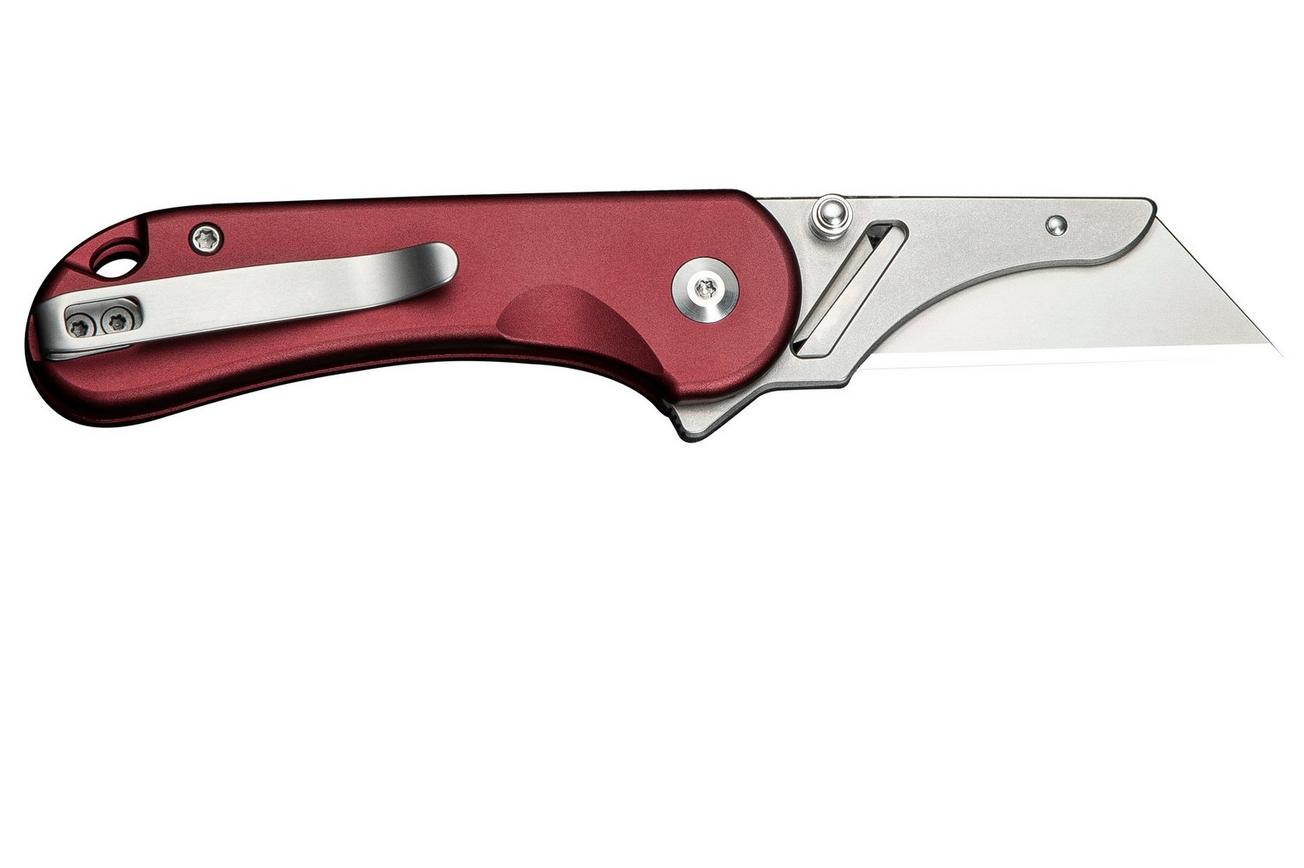 Civivi Elementum Utility C23039B-5 Burgundy Aluminium, Stonewashed Blade Holder, Plain 6Cr Blade, utility zakmes