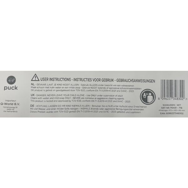 Puck Basic Waskussen - Wit