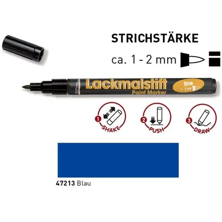 KREUL Lackmalstift fine Blau 1-2 mm
