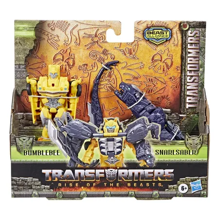 Hasbro Transformers: Aufstieg der Bestien, Beast Combiner 2er-Pack Bumblebee & Snarlsaber