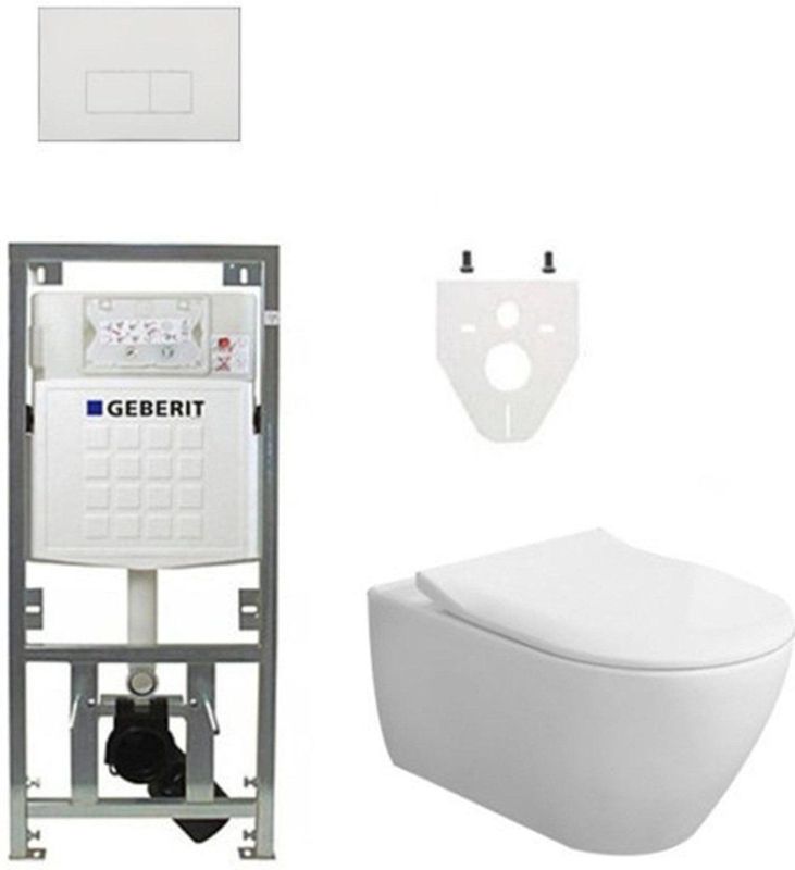 Villeroy & Boch Subway 2.0 Toiletset - Wit - CeramicPlus - Slimseat