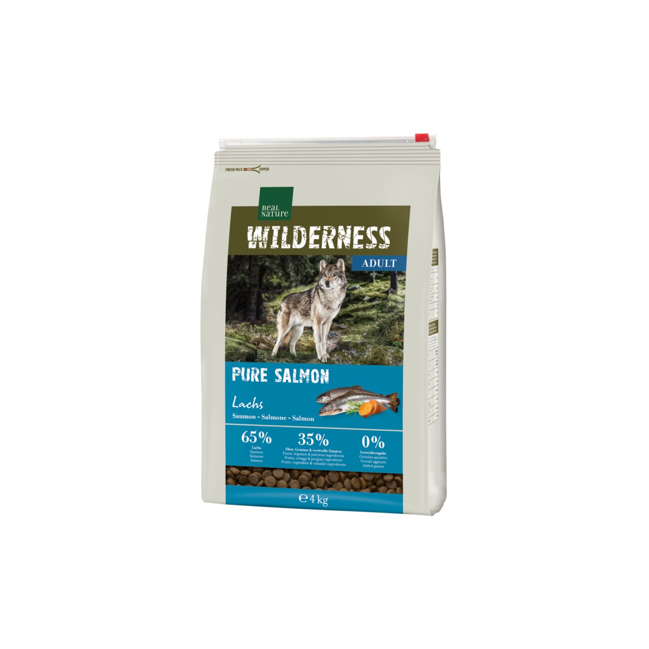 REAL NATURE WILDERNESS Trockenfutter Hund, Adult, Pure Salmon 4 kg