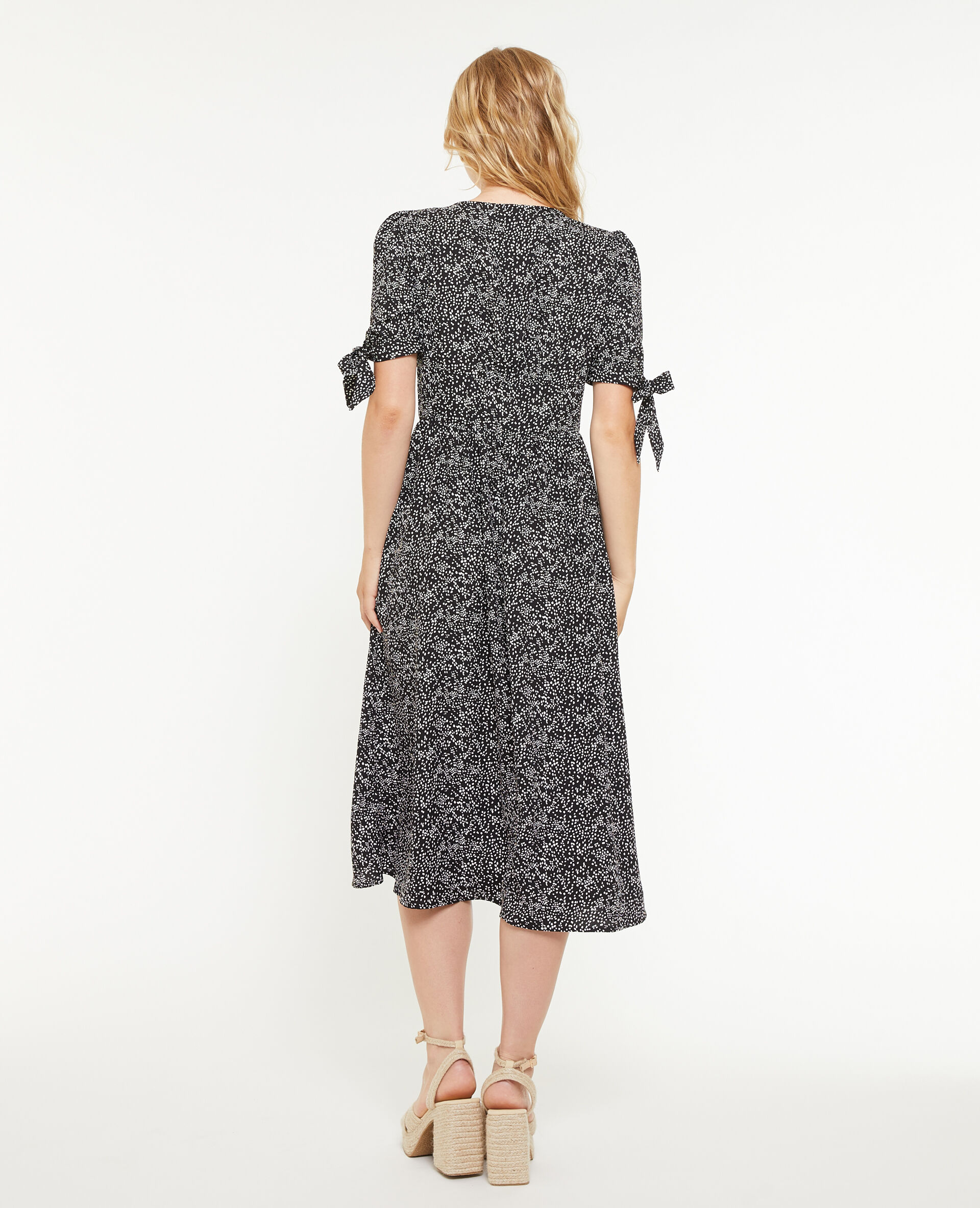 Robe longue boutonnée - Noir