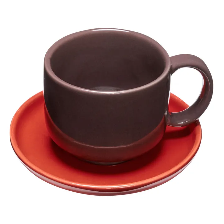 Hübsch Tasse et sous-tasse Amare | Bordeaux