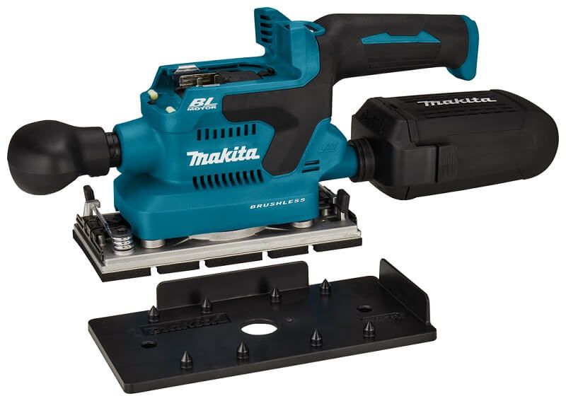 Makita DBO380RTJ 18V Li-ion accu vlakschuurmachine set (2x5.0Ah) in Mbox