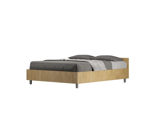ITYHOME - Lit coffre nuamo 140x200 chêne nature