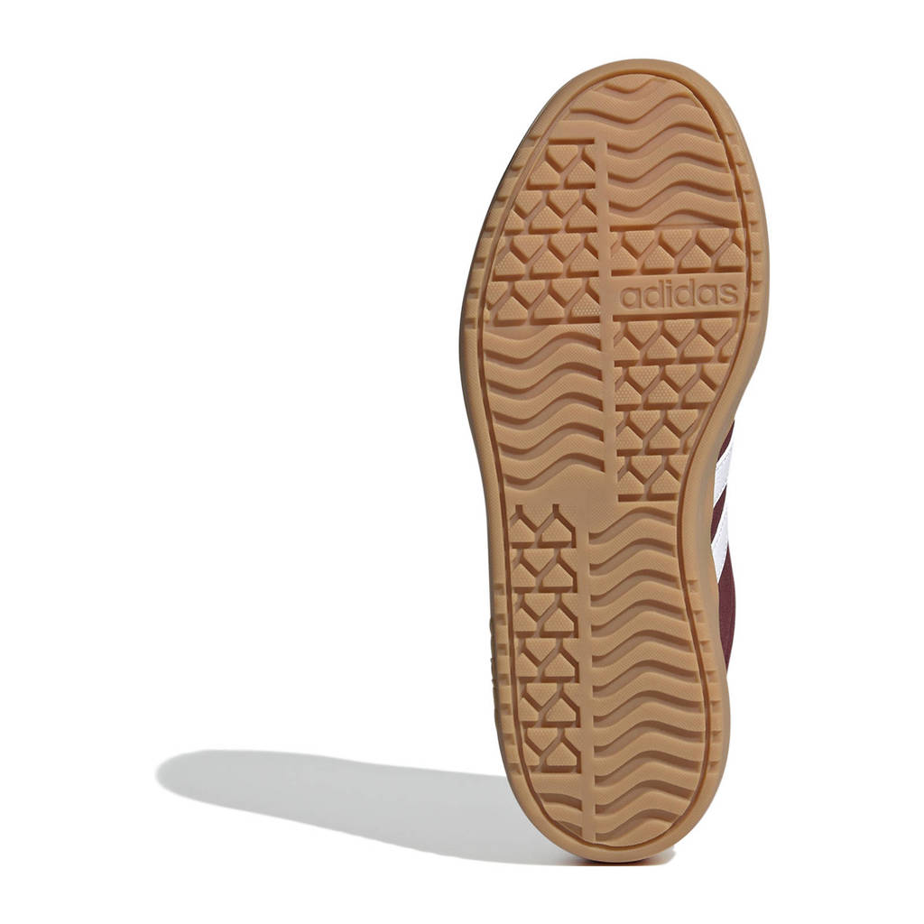 adidas VL Court Bold suède sneakers donkerrood/wit