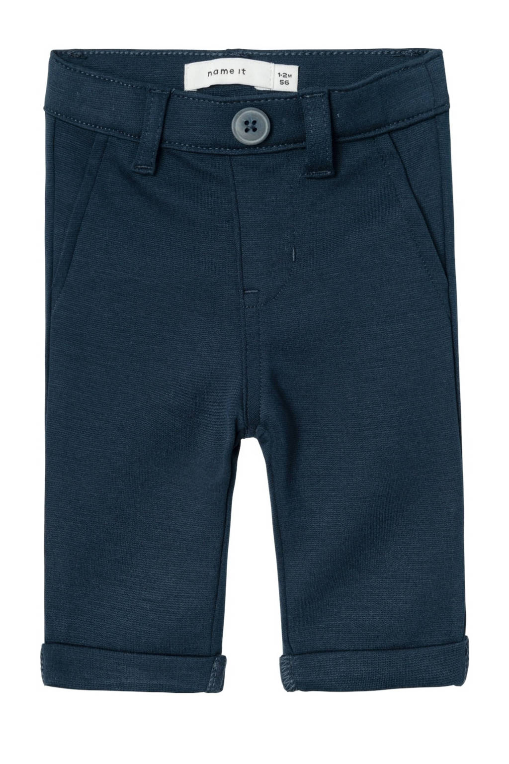 NAME IT baby regular fit broek NBMSILAS donkerblauw