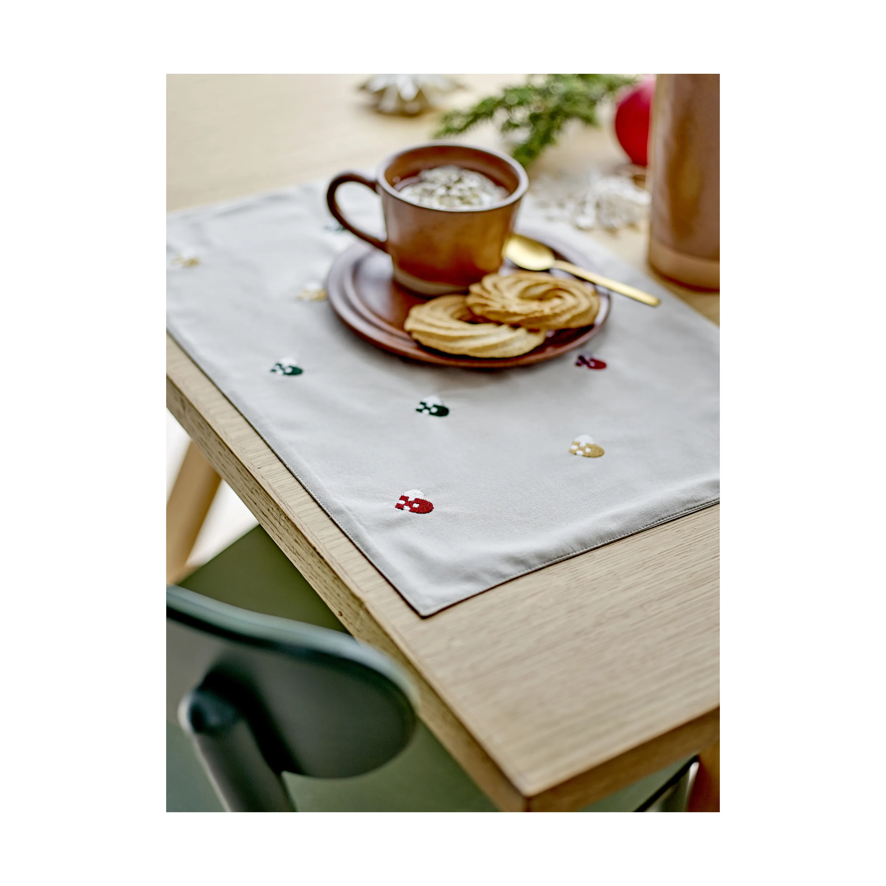 Södahl Christmas Hearts Embroidery Dækkeserviet - 2 stk