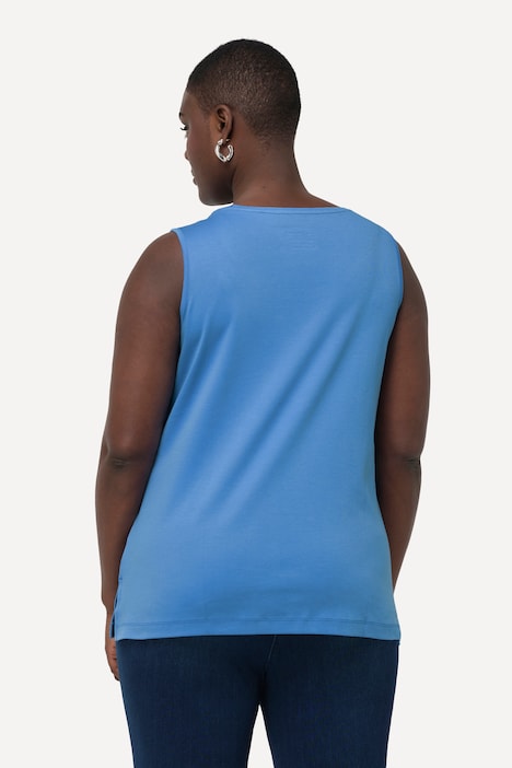 Pima Cotton-Top, A-Linie, Rundhals, ärmellos