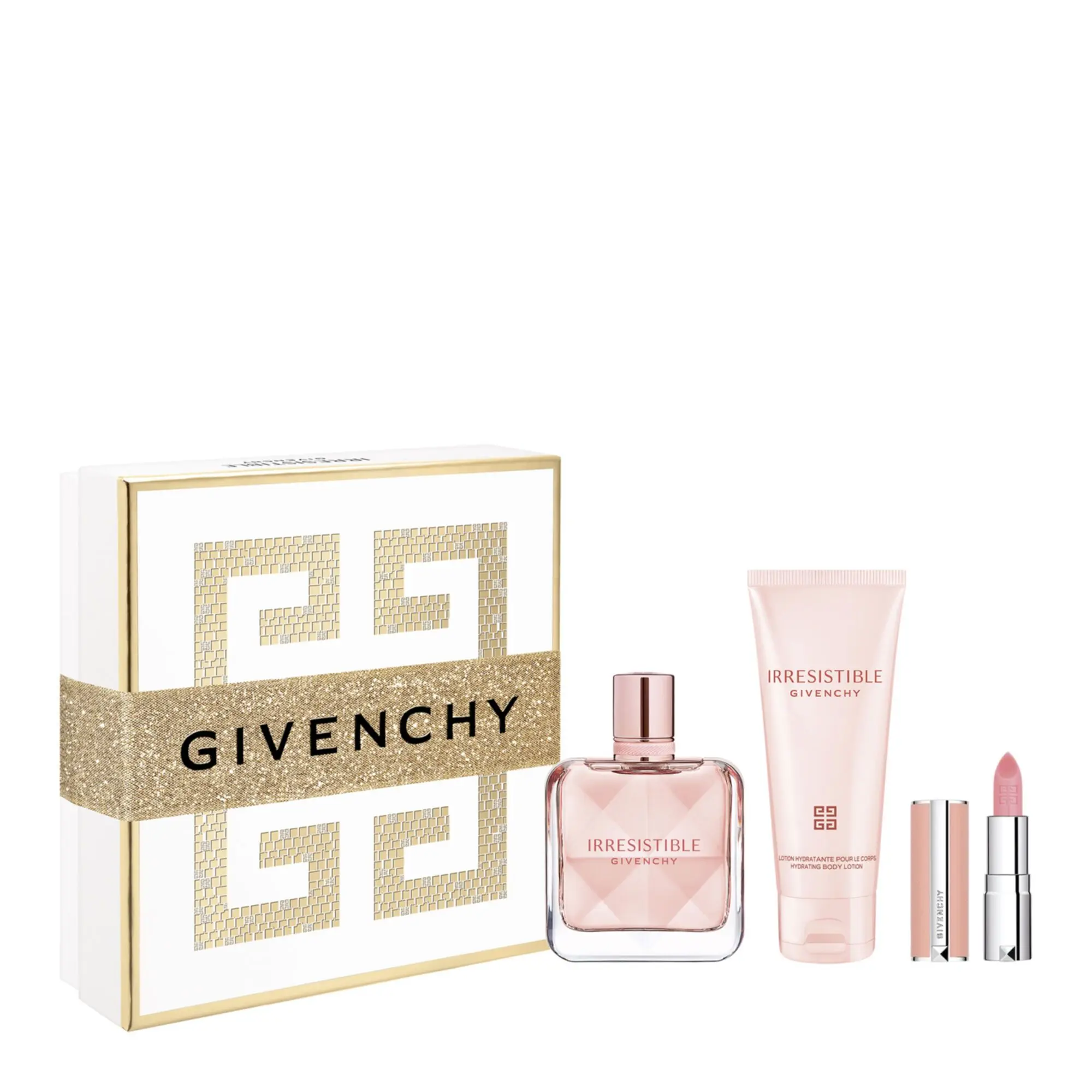 Givenchy - Coffret IrresistibleEau de Parfum 50ml, Lotion Corps & Rouge à Lèvres- Femme