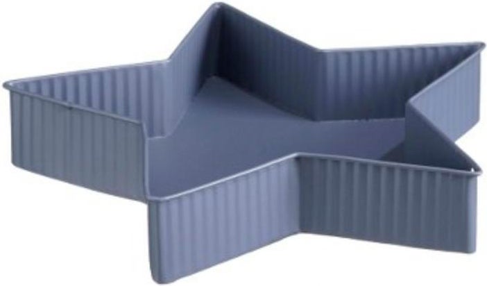House of Seasons dienblad ster blauw 31 x 31 x 5 cm