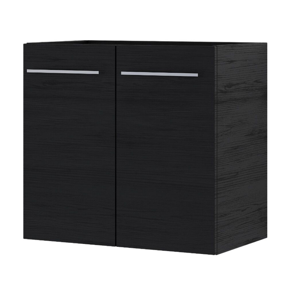 SERVANTSKAP CAMARGUE NORD 2 DØRER SVART TRE 60 CM