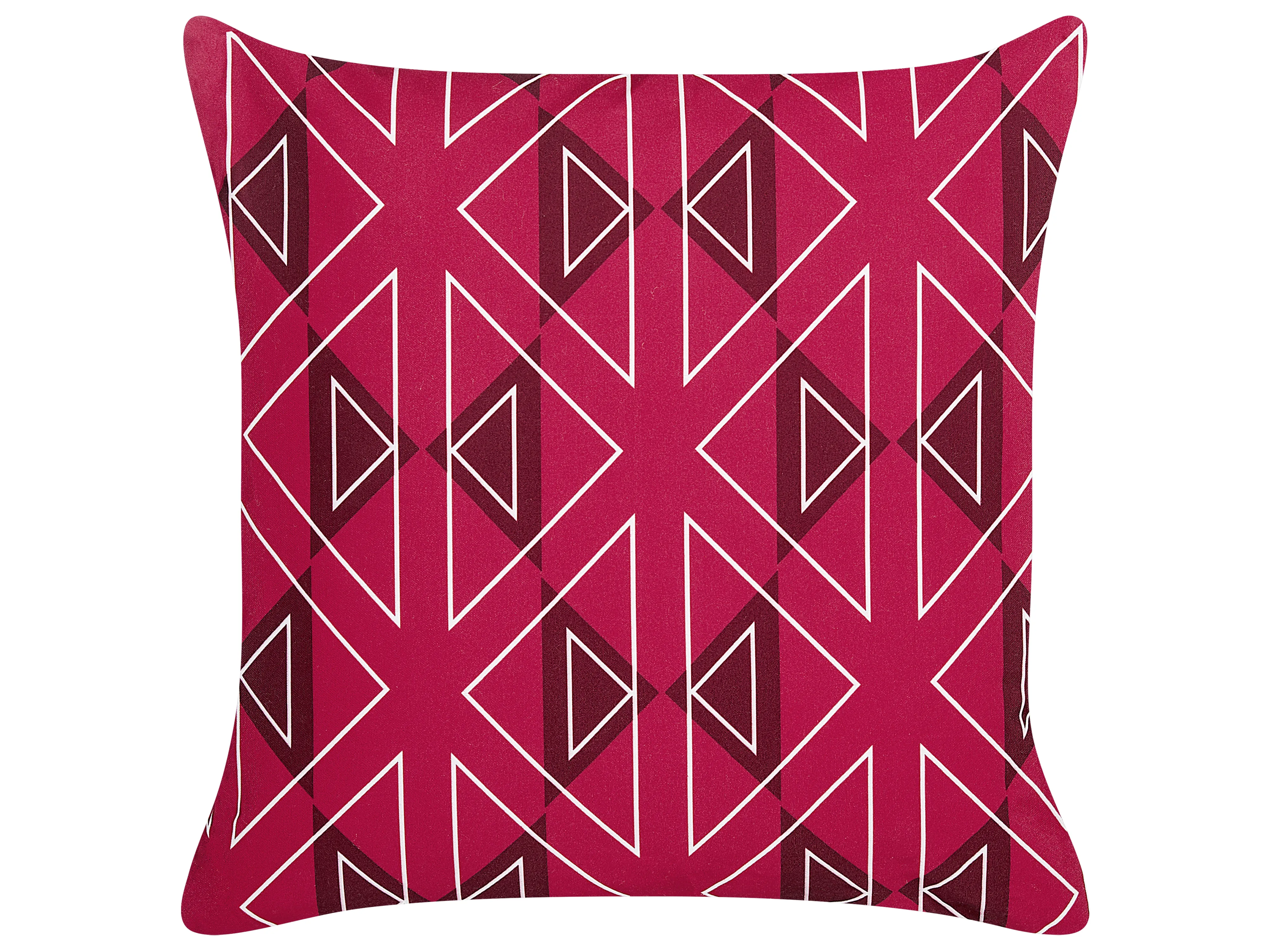 Set van 2 tuinkussens MEZZANO geometrisch patroon 45 x 45 cm Roze