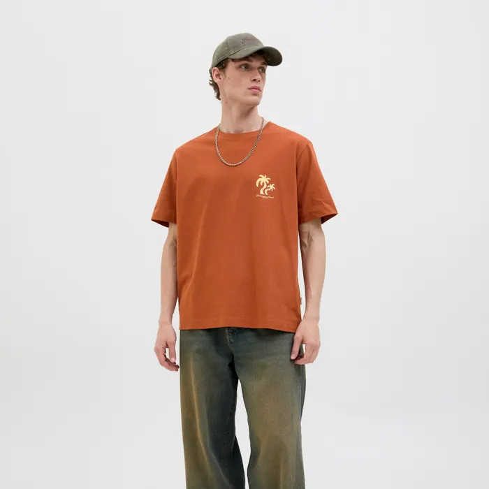 Jack & Jones Originals Canggu Summer Picture Crew Shirt Heren