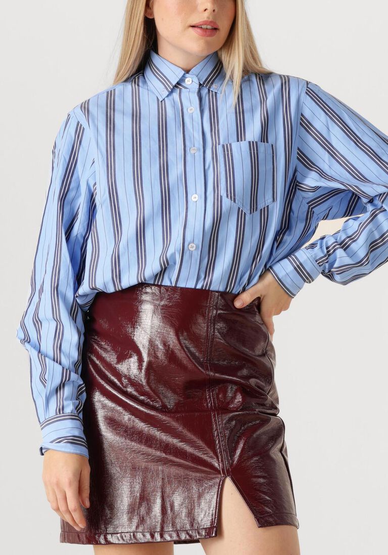 blauwe haute l'amitié blouses button down stripe shirt