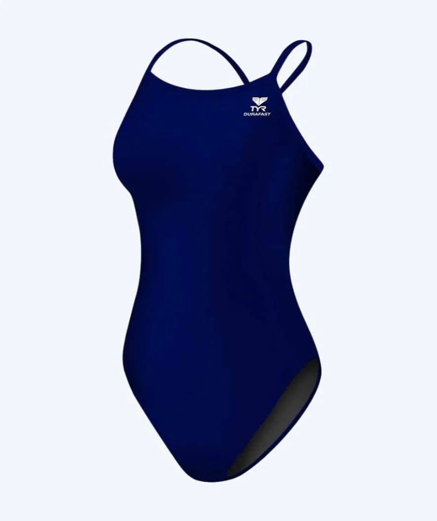TYR badedragt til damer - Durafast Elite Solid - Blå