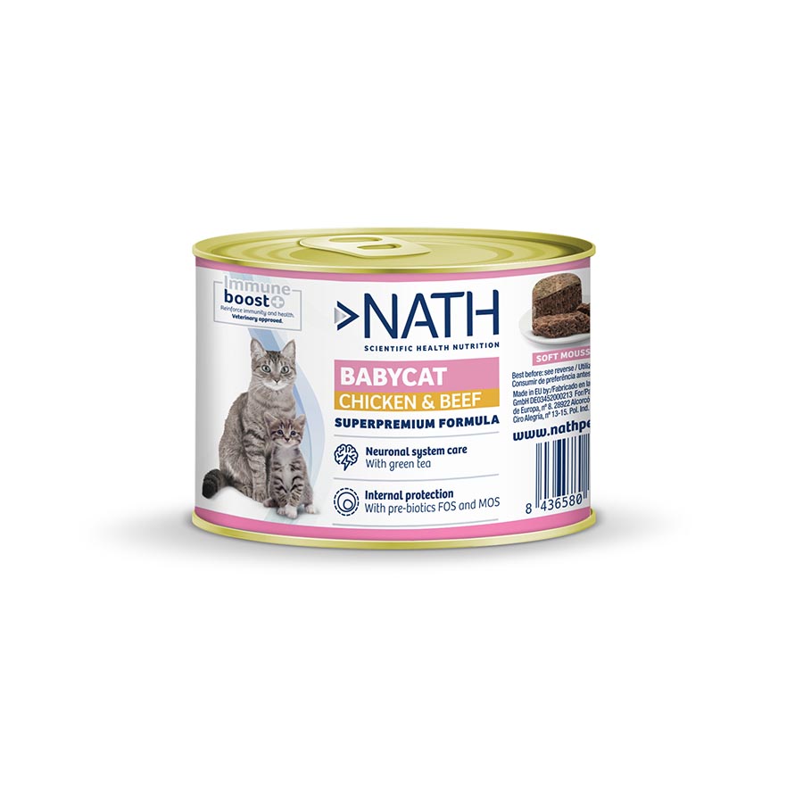 Mousse de Frango e Carne Nath Kitten em Lata para Gatos