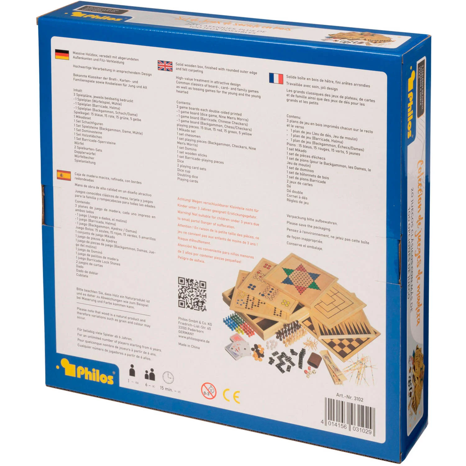 Philos houten game set Compendium 100 Compendium houten gameset