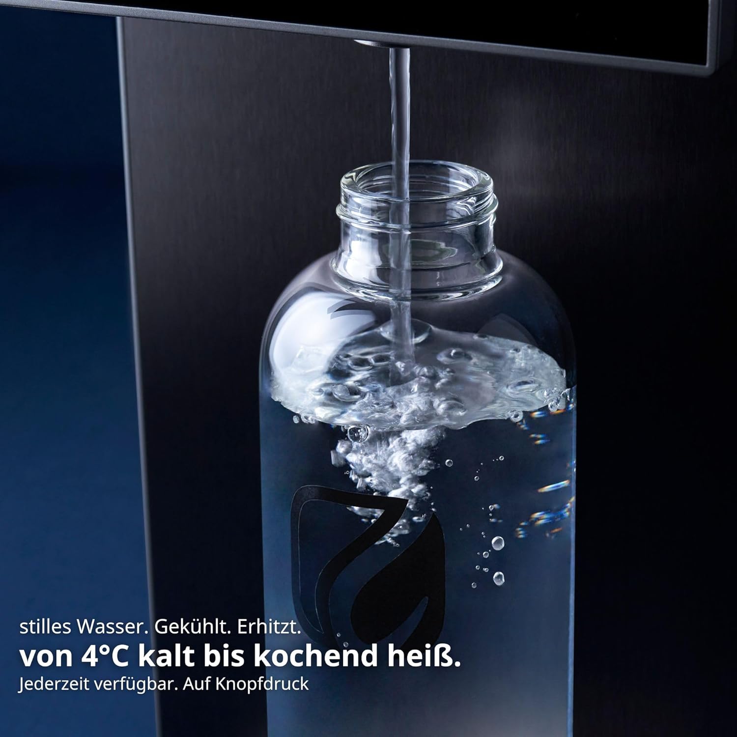OsmoFresh Fusion Pro Auftisch Osmoseanlage | Wassersprudler|Kühlung| Keine Installation | Heißwasserspender | 7x Filterung | Mineralisierung | 3-fach UV-C | Festwasseranschluss |Abwasserverhältnis 4:1