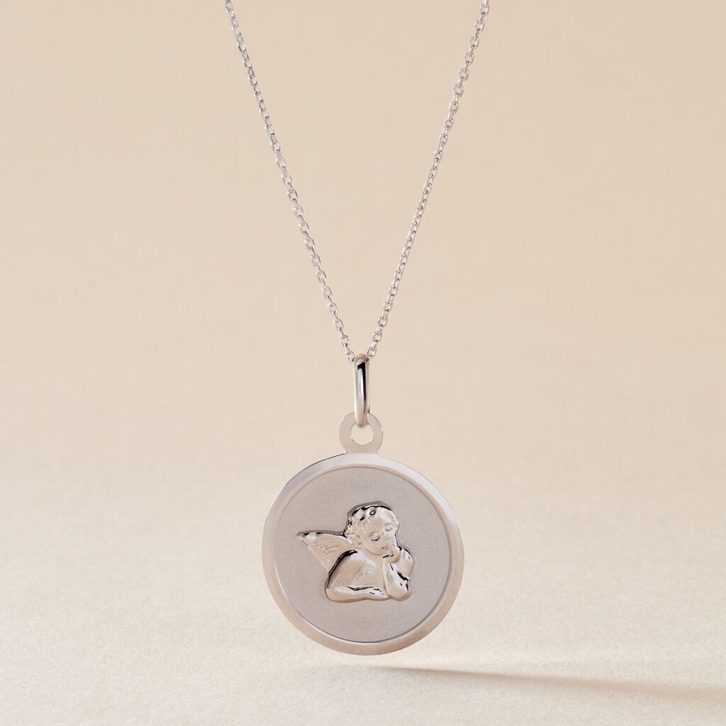 Pendentif Hannae Or Blanc
