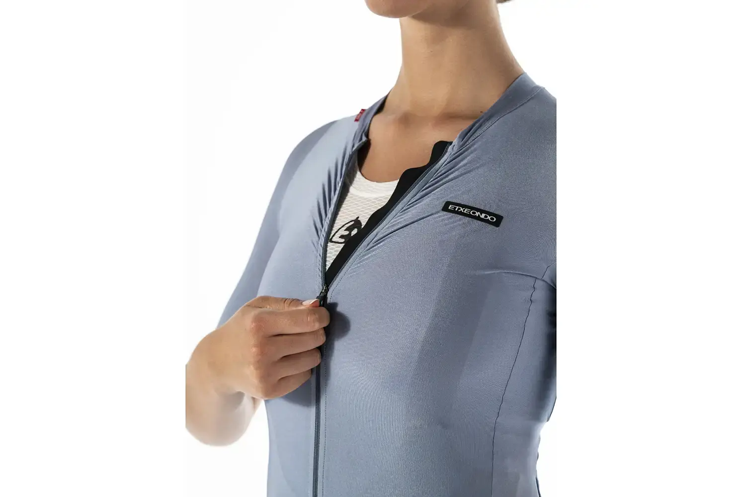 Etxeondo Alda Metalica Fietsshirt Korte Mouwen Parel Grijs Dames