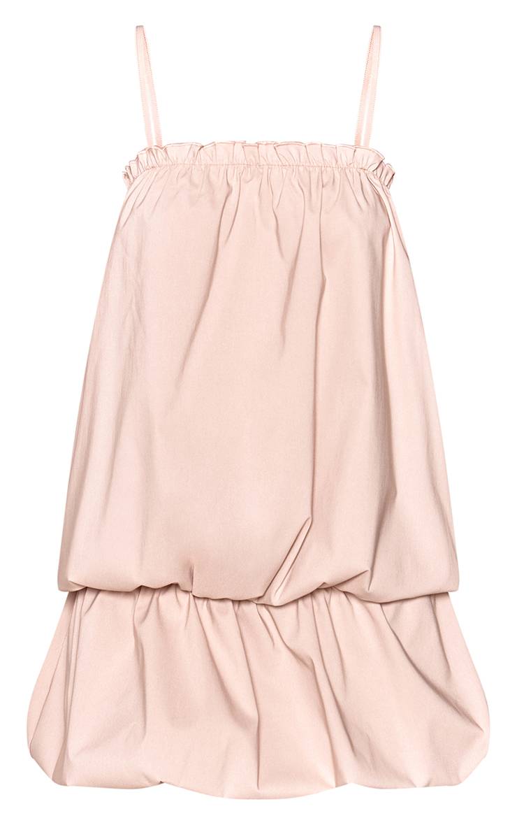 Gris Pierre Robe Mini Ample En Tissu Tissé Extensible