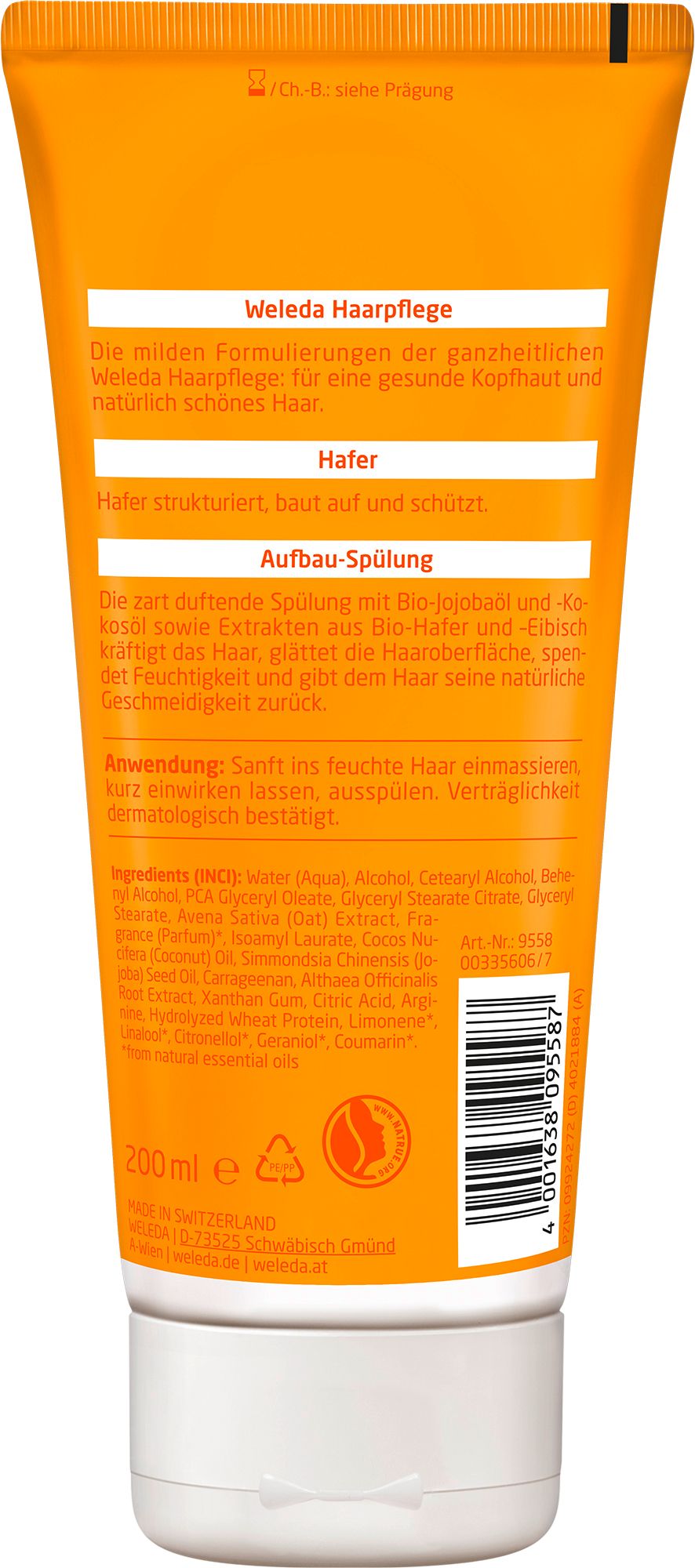 Weleda Hafer Aufbau-Spülung - verleiht Elastizität, Widerstandskraft & natürliche Geschmeidigkeit