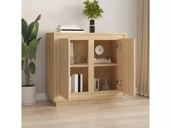 Buffet chêne sonoma 80x34x75 cm bois d'ingénierie