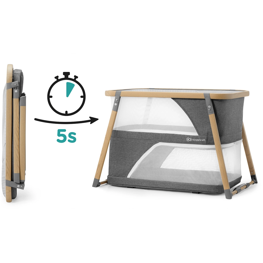 Kinderkraft Reisebett 4 in 1 SOFI grey