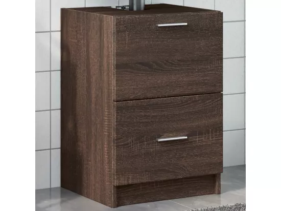 Meuble d'évier chêne marron 40x37x59 cm bois d'ingénierie