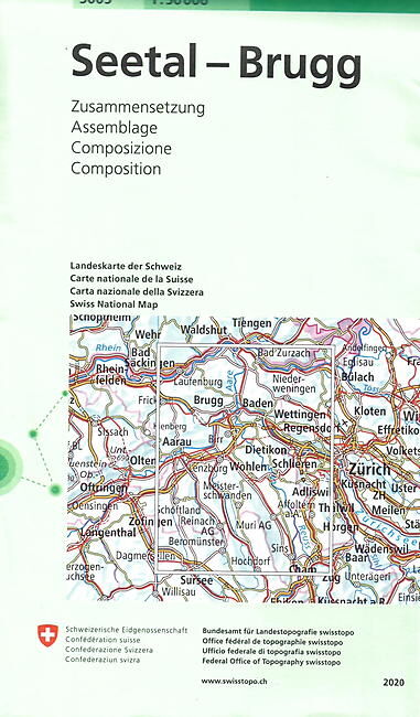 BUNDESAMT - 5005 SEETAL BRUGG  ECHELLE 1 50 000