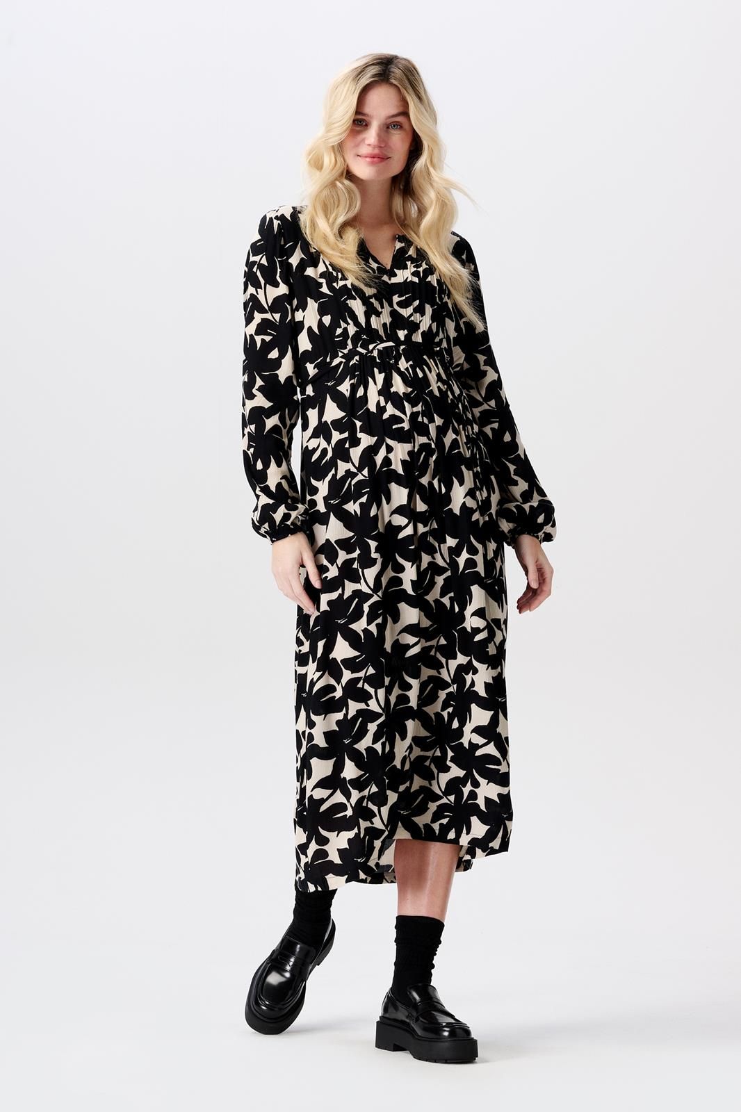 Noppies Maternity Jurk met voedingsfunctie Isaya - Black