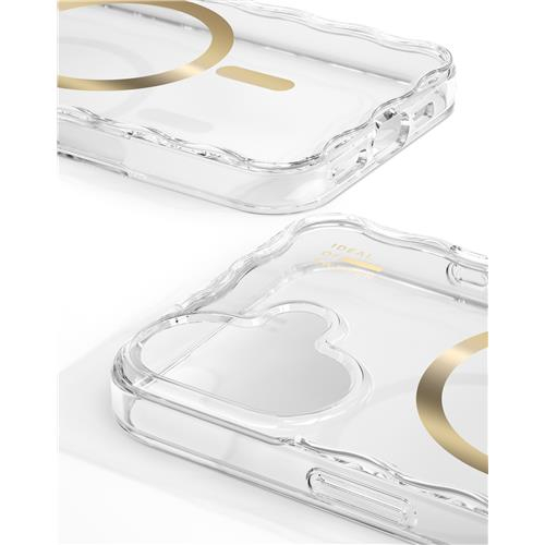 iPhone 16 MagSafe Hardcase Hülle Frame Case Recycled (IDFRCMS-I2461-471) - Transparent / Gold