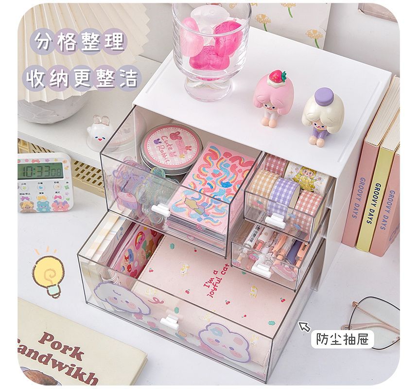 Momoi - Plastic bureau-organizer (verschillende designs) met sticker