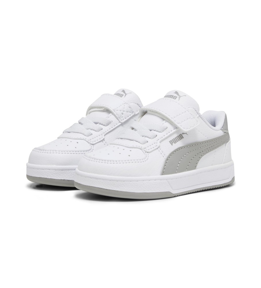 Tênis Puma Caven 2.0, branco e cinza.