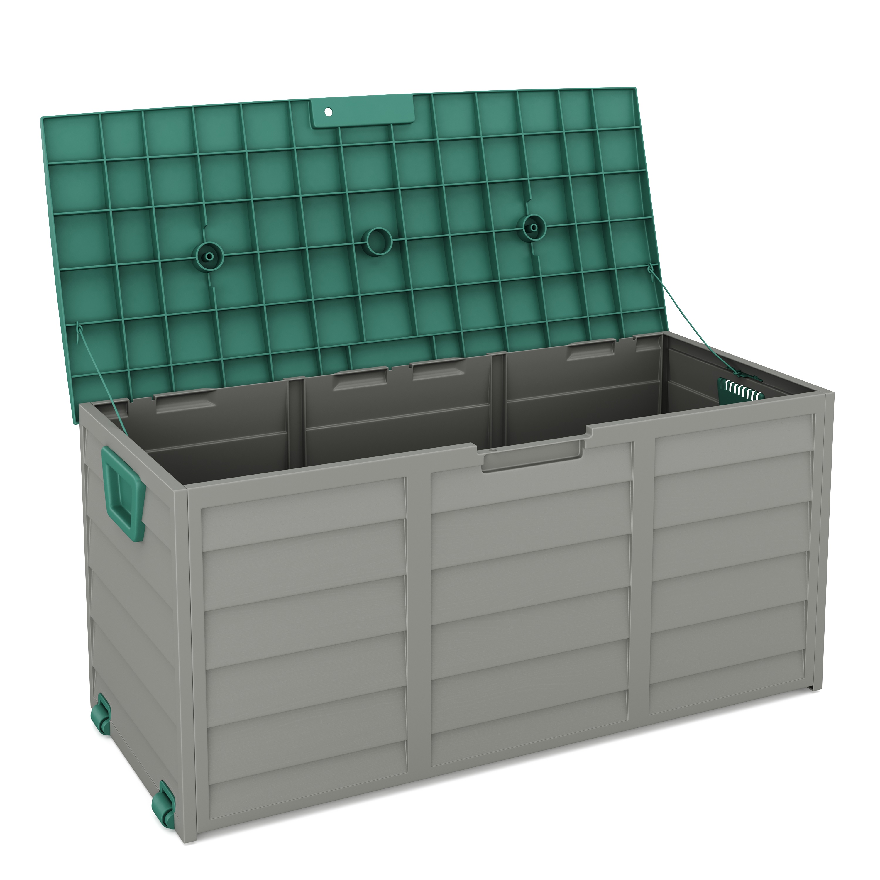 Kissenbox Gartenbox grün/grau