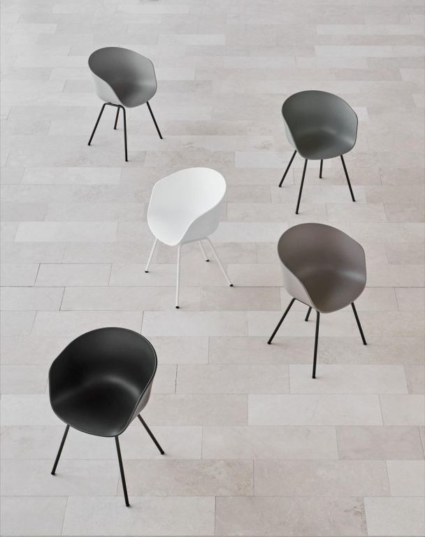Hay AAC26 stoel wit onderstel Dusty Blue