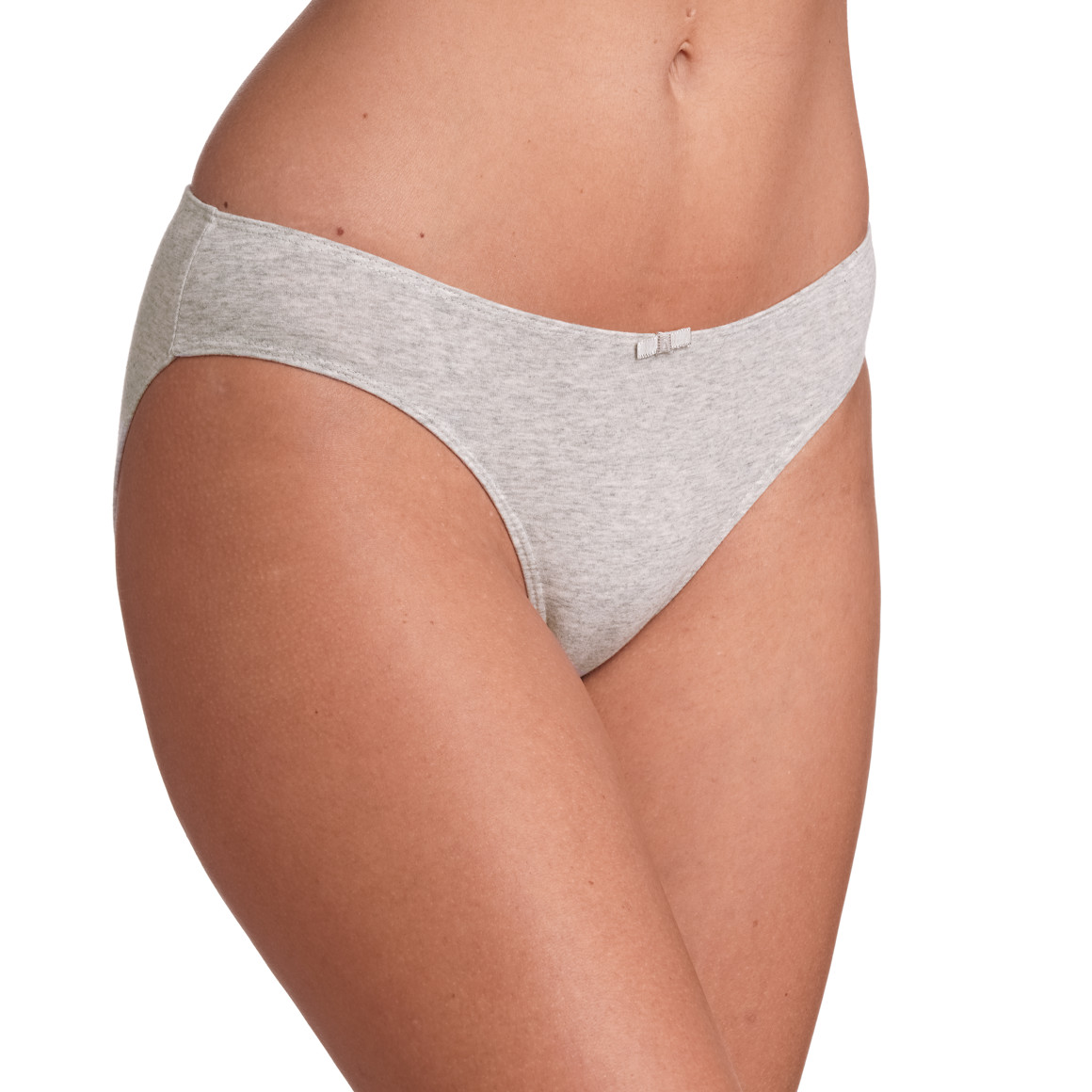 Gina Benotti 4 Damen Slips mit Bio-Baumwolle schwarz / grau / weiss