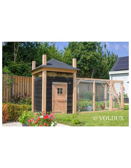 Voldux Hooiberg Niek Xl - Kippenhok - 462x175x225 cm Zwart