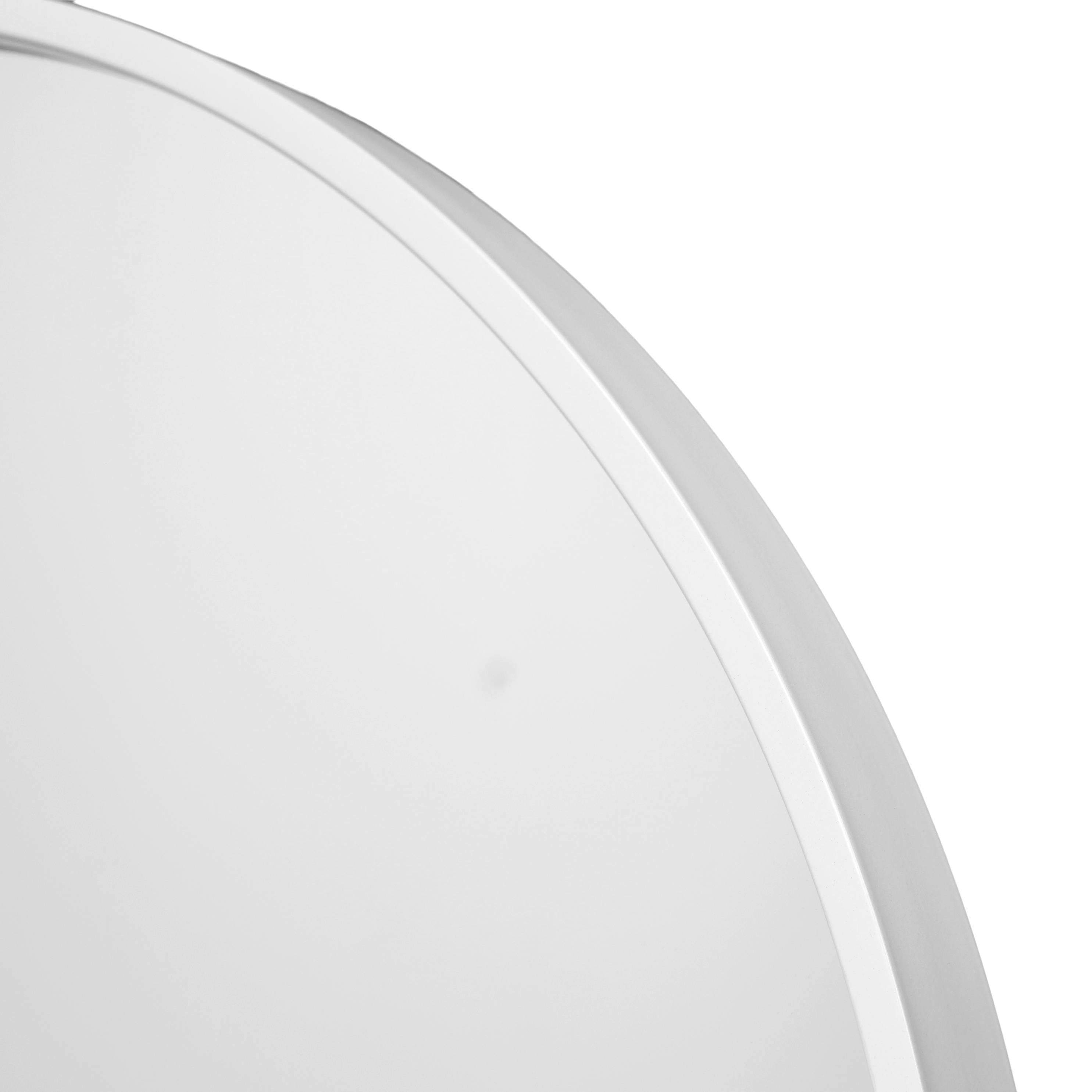 Fragix Boston wandspiegel rond - Wit - Metaal - Ã45cm