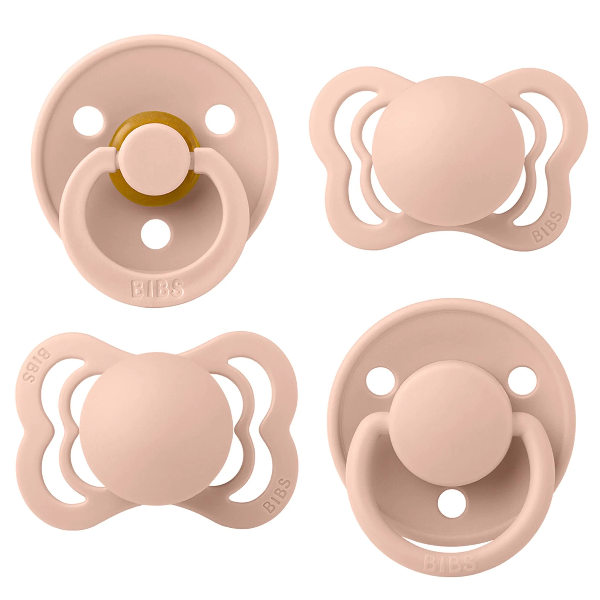 Bibs Ensemble de 4 Suce 0-6mois Collection Try-it BIBS - Rose Blush (Grandeur 1)