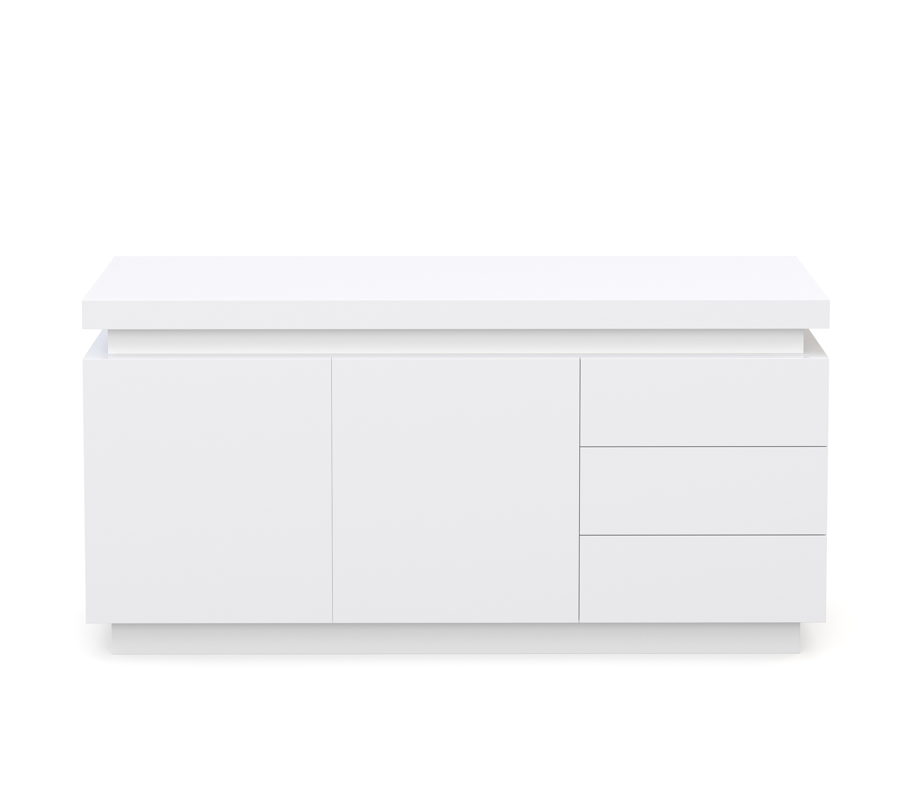 Sideboard LED ELVIO 150 x 75 cm weiss